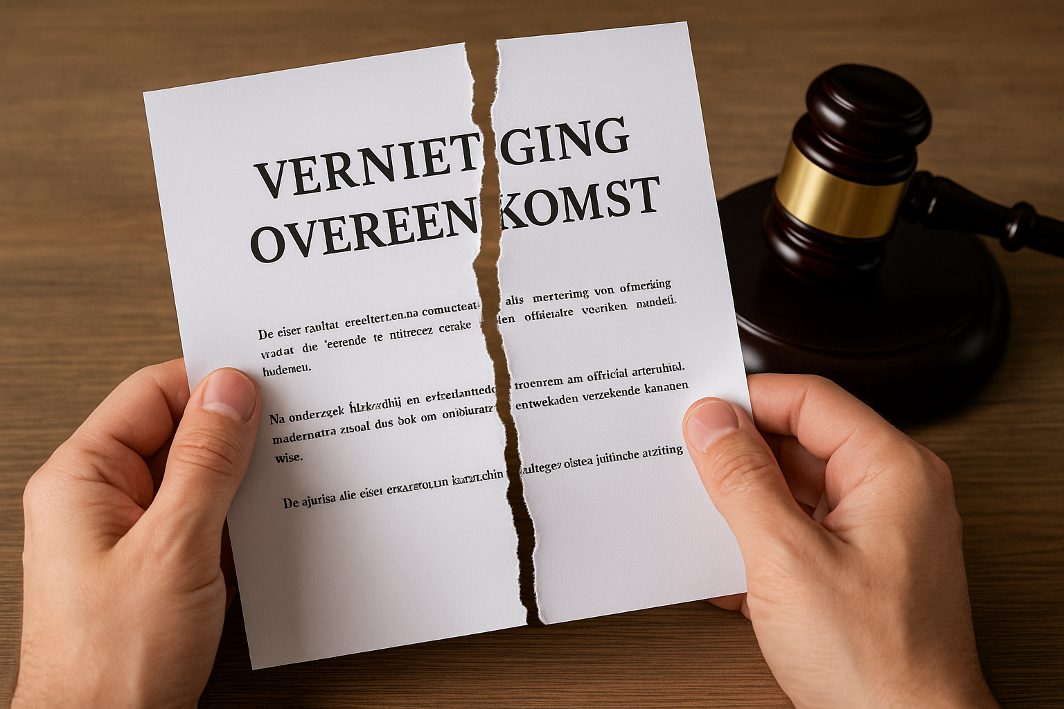 Vernietiging overeenkomst
